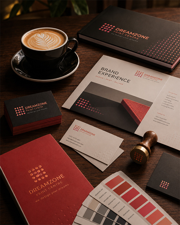 Dreamzone Print Centre brand production and print materials