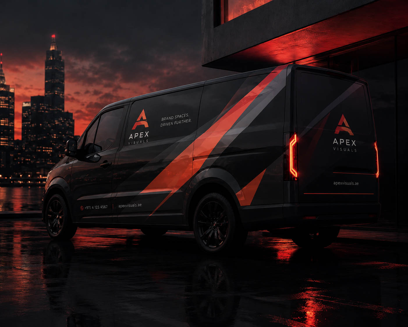 Vehicle branding and fleet graphics mockup